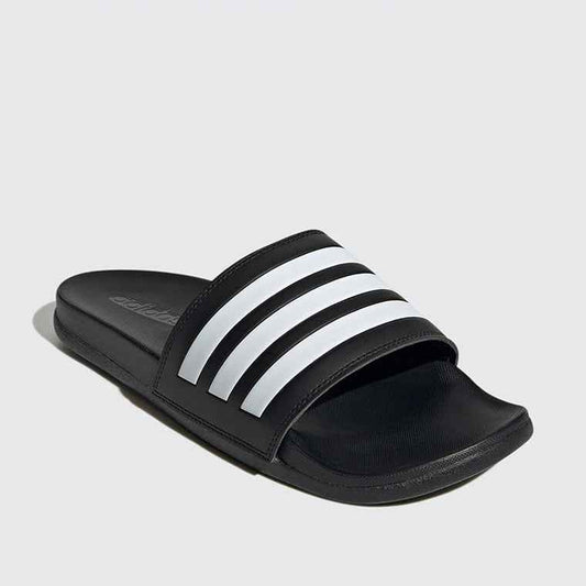 Adidas Adilette Comfort Slides Core Black and White