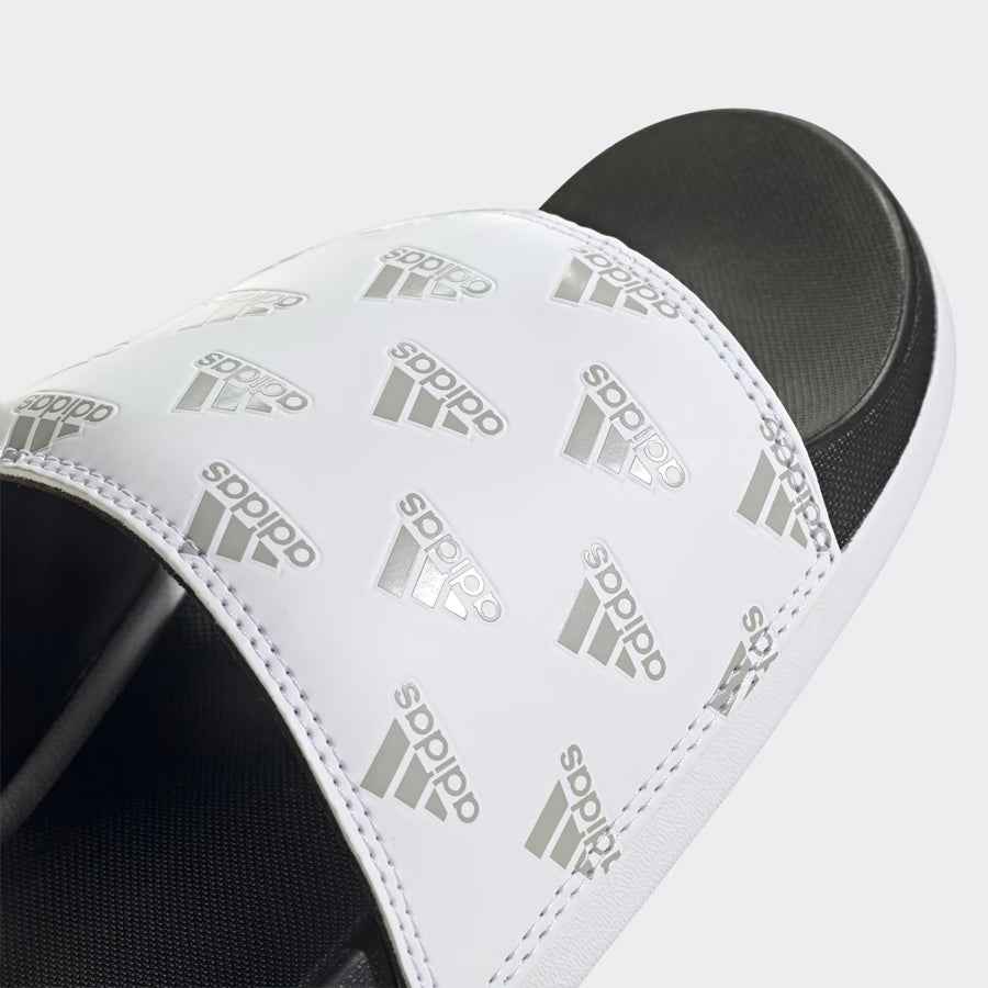 Adidas Adilette Comfort Slides Cloud White Pattern