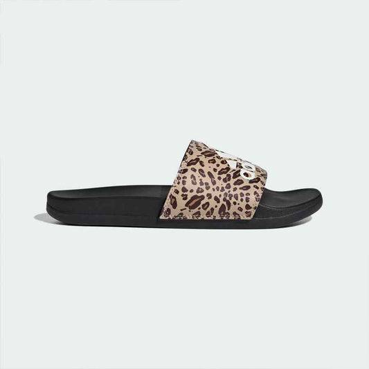 Adidas Adilette Comfort Slides Leopard Print