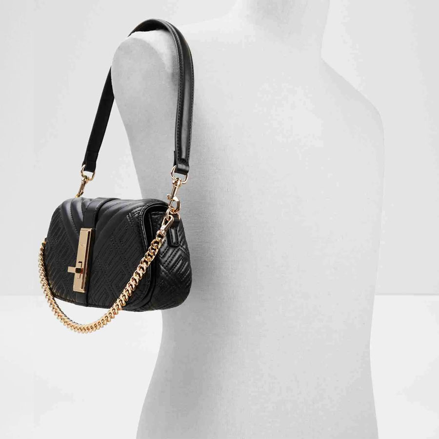 Aldo Black Romie Quilted Small Shoulder Bag
