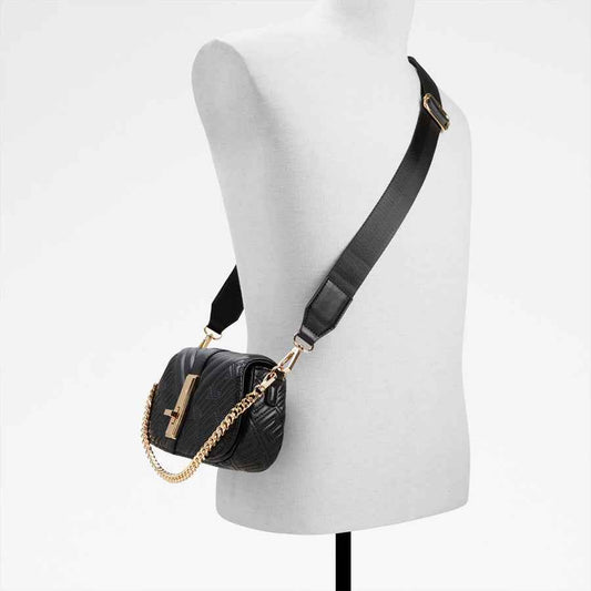 Aldo Black Romie Quilted Small Shoulder Bag
