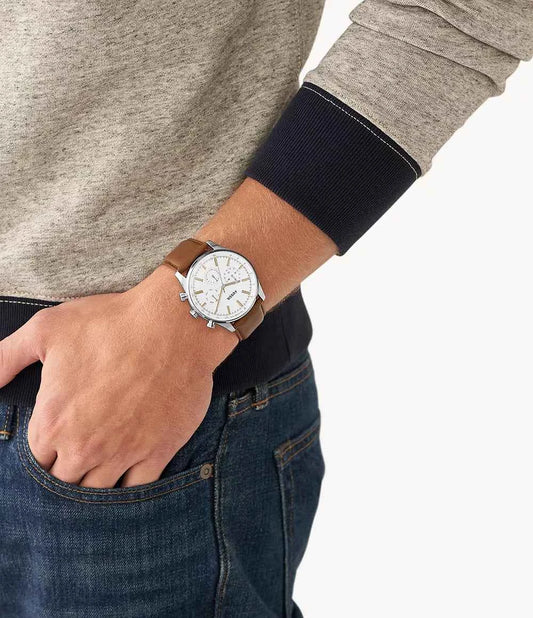 FOSSIL Sullivan Multifunction Medium Brown Leather Watch