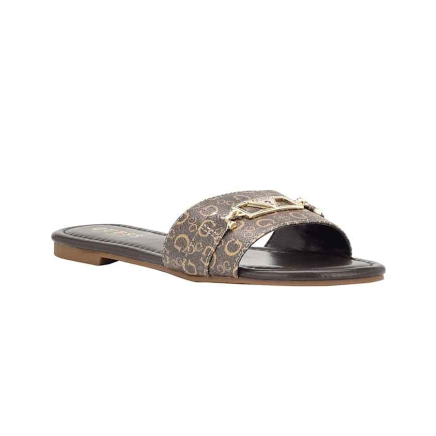 Guess Lures Logo Slides Brown