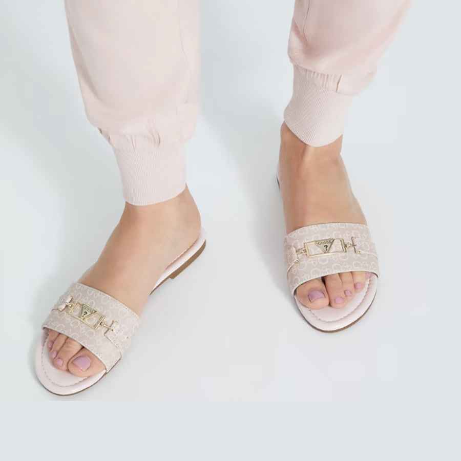 Guess Lures Logo Slides Pink
