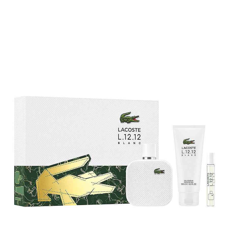Lacoste L.12.12 Blanc Men 3 Piece Edt Gift Set