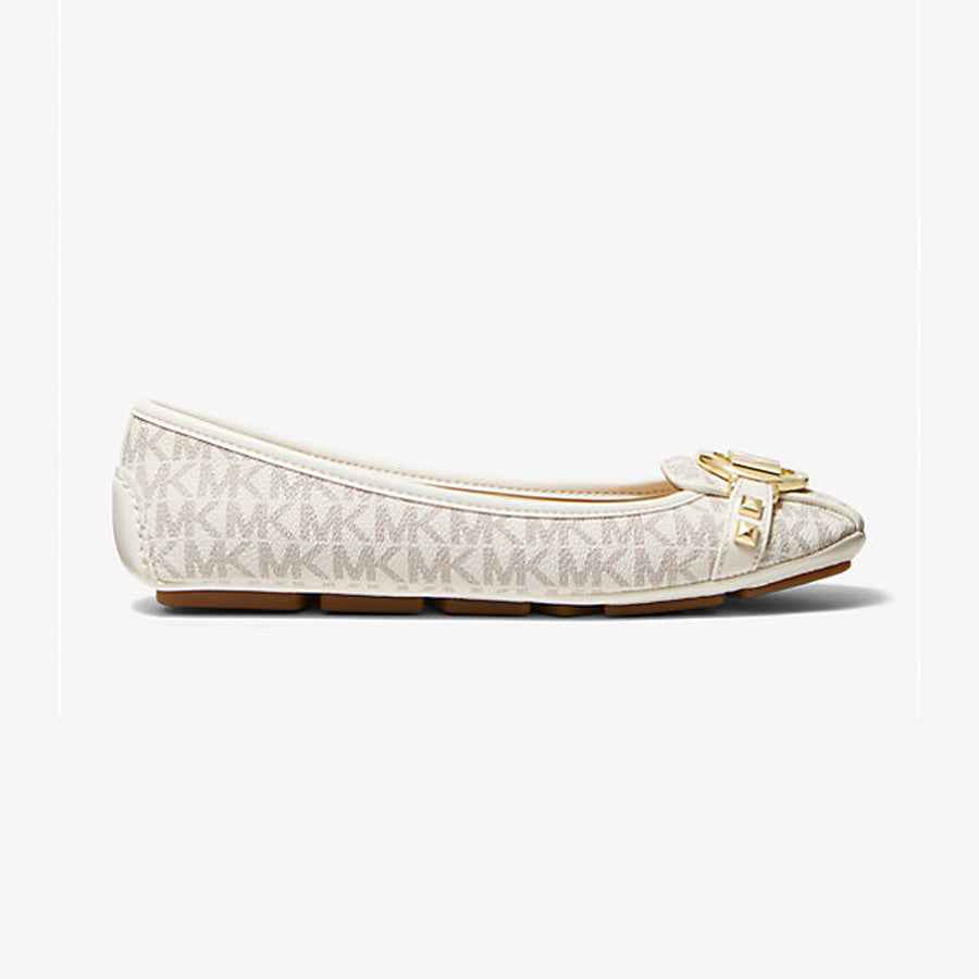 Michael Kors Fulton Studded Logo Moccasin Vanilla