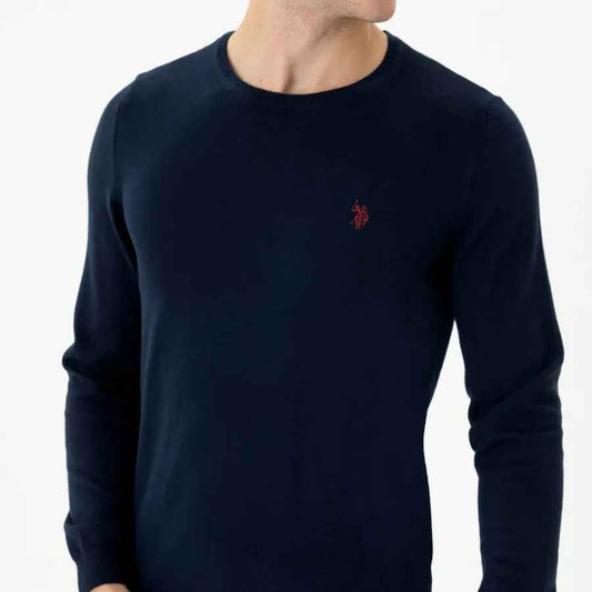 US Polo Assn Men's Plain Crew-Neck Sweater