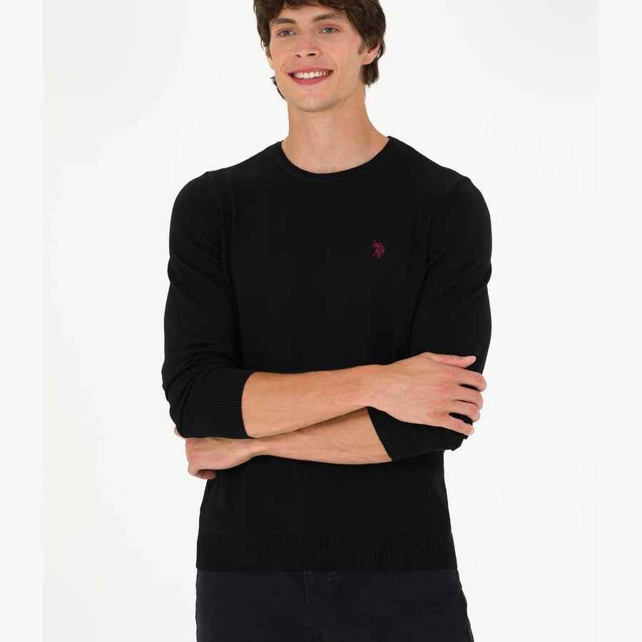 US Polo Assn Men's Plain Crew-Neck Sweater