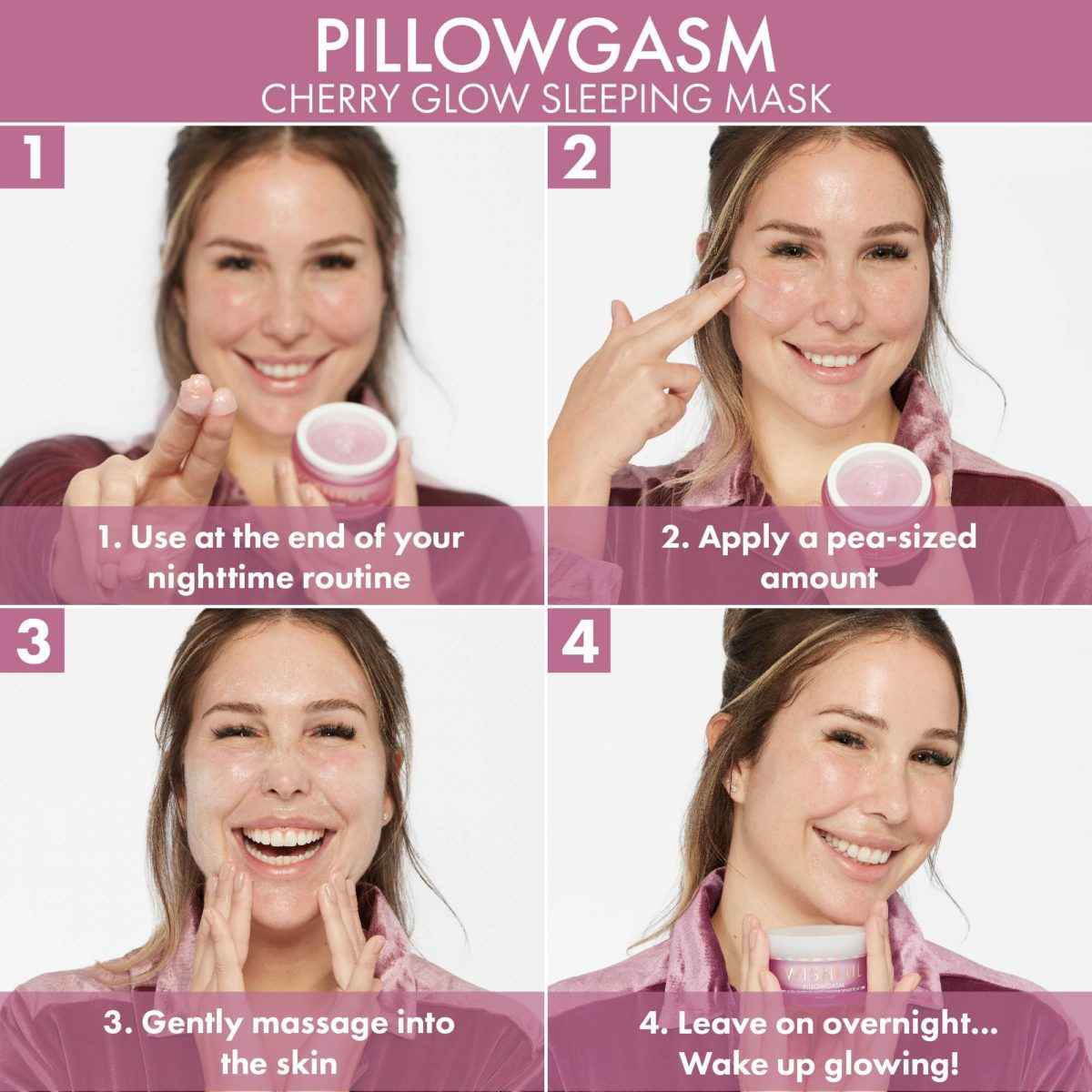 Wishful Pillowgasm Cherry Glow Sleep Mask