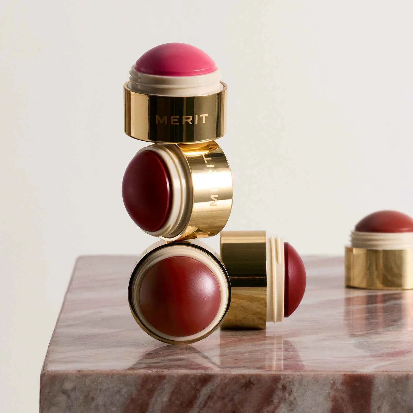 MERIT The Mini Flush Blush Balm Trio