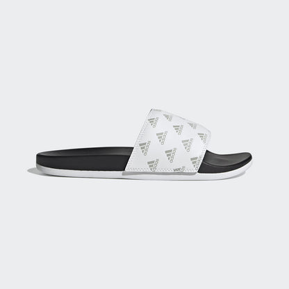 Adidas Adilette Comfort Slides Cloud White Pattern 