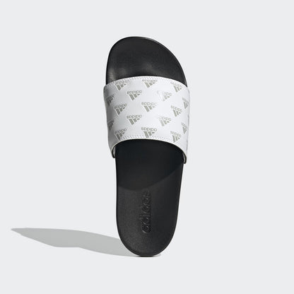 Adidas Adilette Comfort Slides Cloud White Pattern 