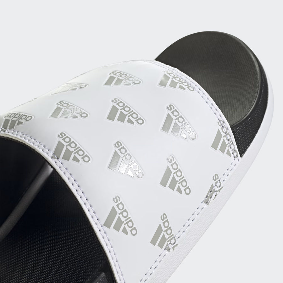 Adidas Adilette Comfort Slides Cloud White Pattern 