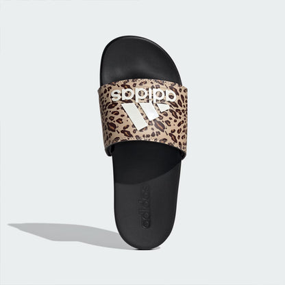 Adidas Adilette Comfort Slides Leopard Print