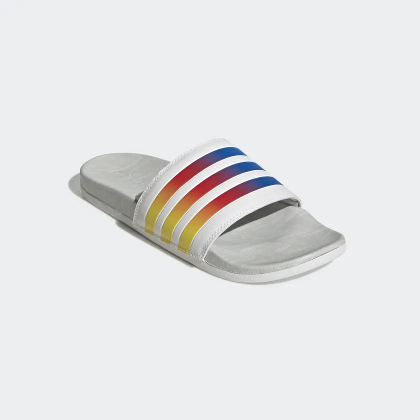 Adidas Adilette Comfort Slides Cloud White Rainbow