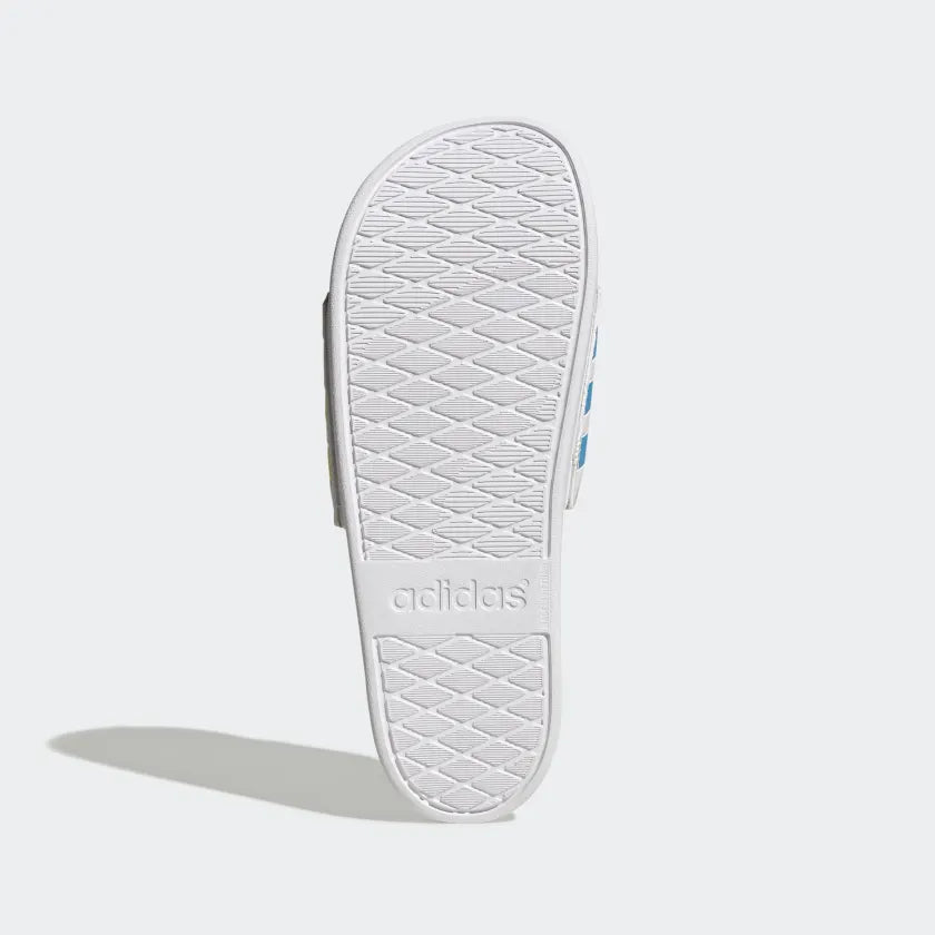 Adidas Adilette Comfort Slides Cloud White Rainbow
