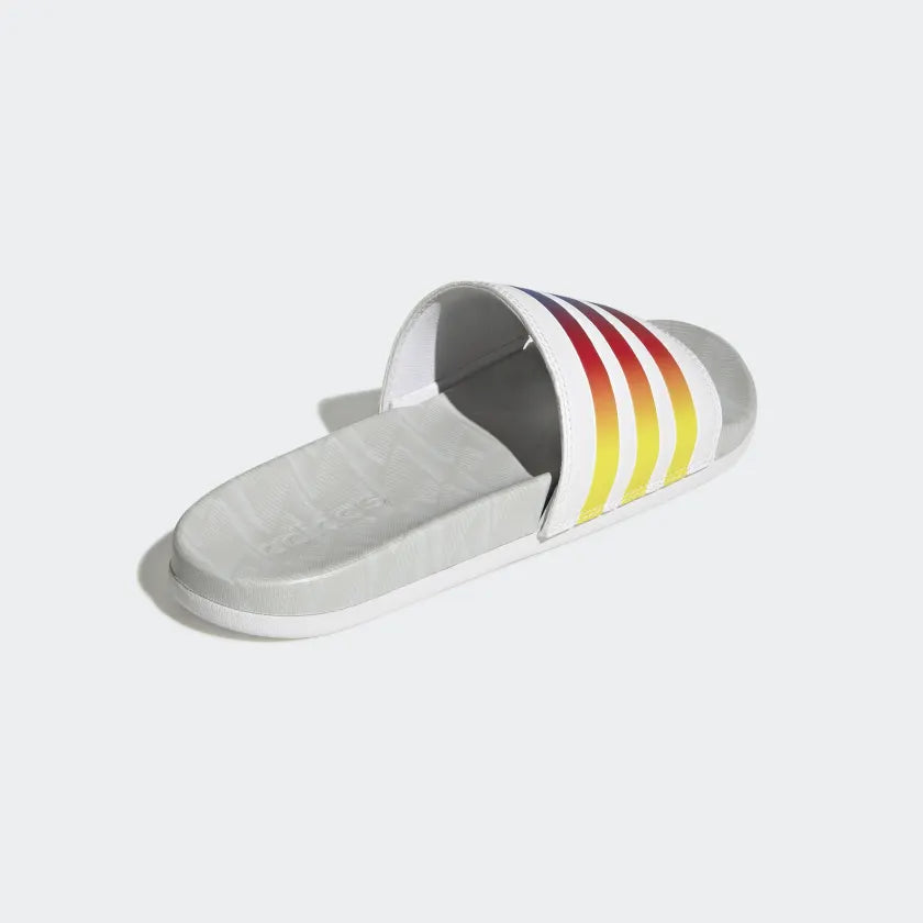 Adidas Adilette Comfort Slides Cloud White Rainbow