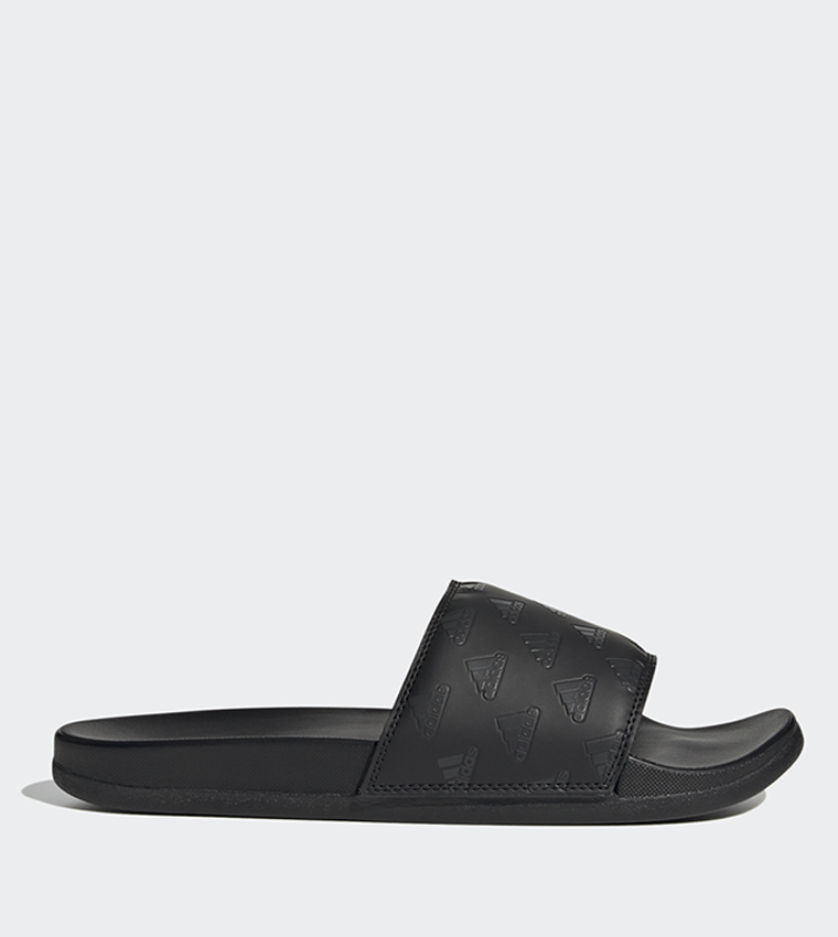 Adidas Adilette Comfort Slides Core Black and Carbon