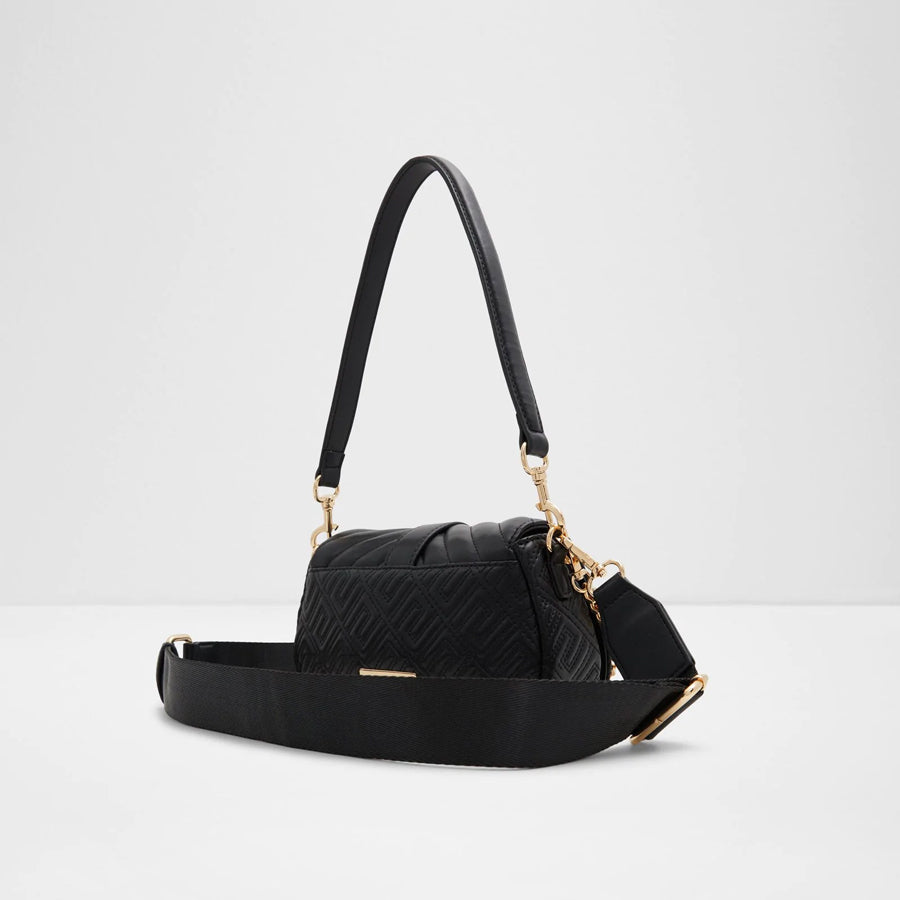 Aldo Black Romie Quilted Small Shoulder Bag 