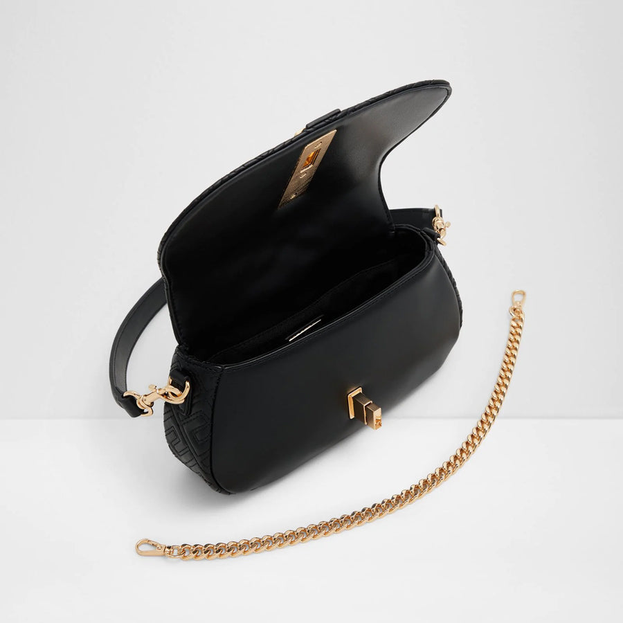 Aldo Black Romie Quilted Small Shoulder Bag 