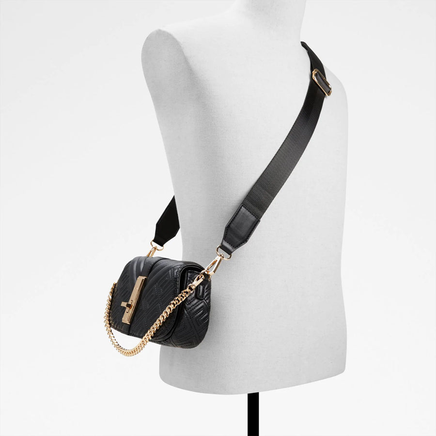 Aldo Black Romie Quilted Small Shoulder Bag 