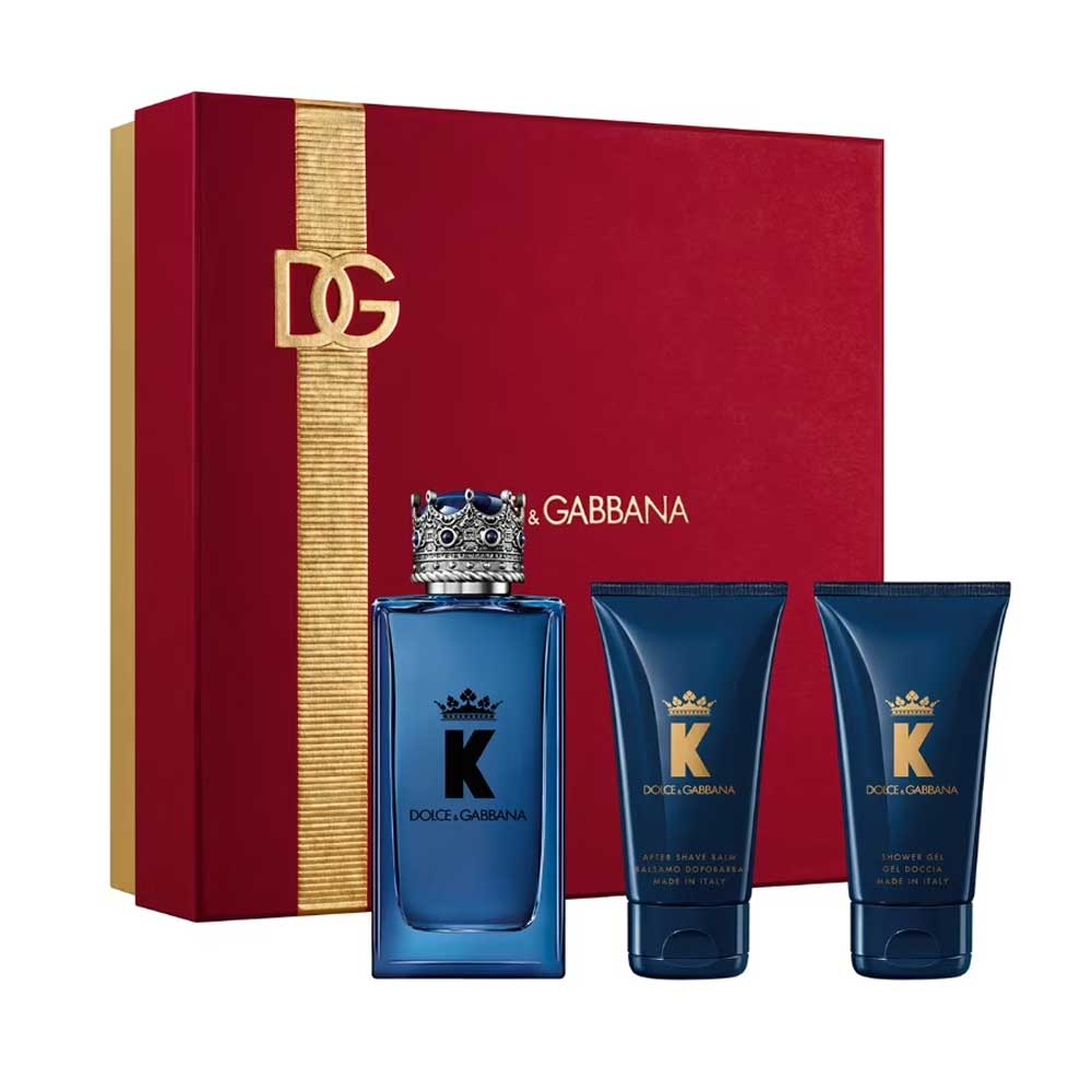 Dolce & Gabbana K men gift set 3 piece 100ml EDP shower gel 50ml after shave balm 50ml Pakistan luxury fragrance