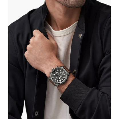 FOSSIL Brox Multifunction Brown Leather Watch