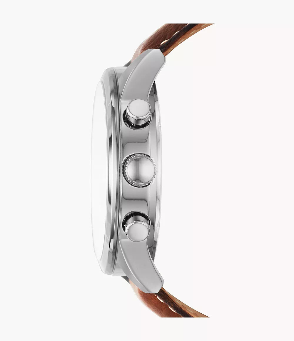 FOSSIL Flynn Chronograph Brown Leather Watch
