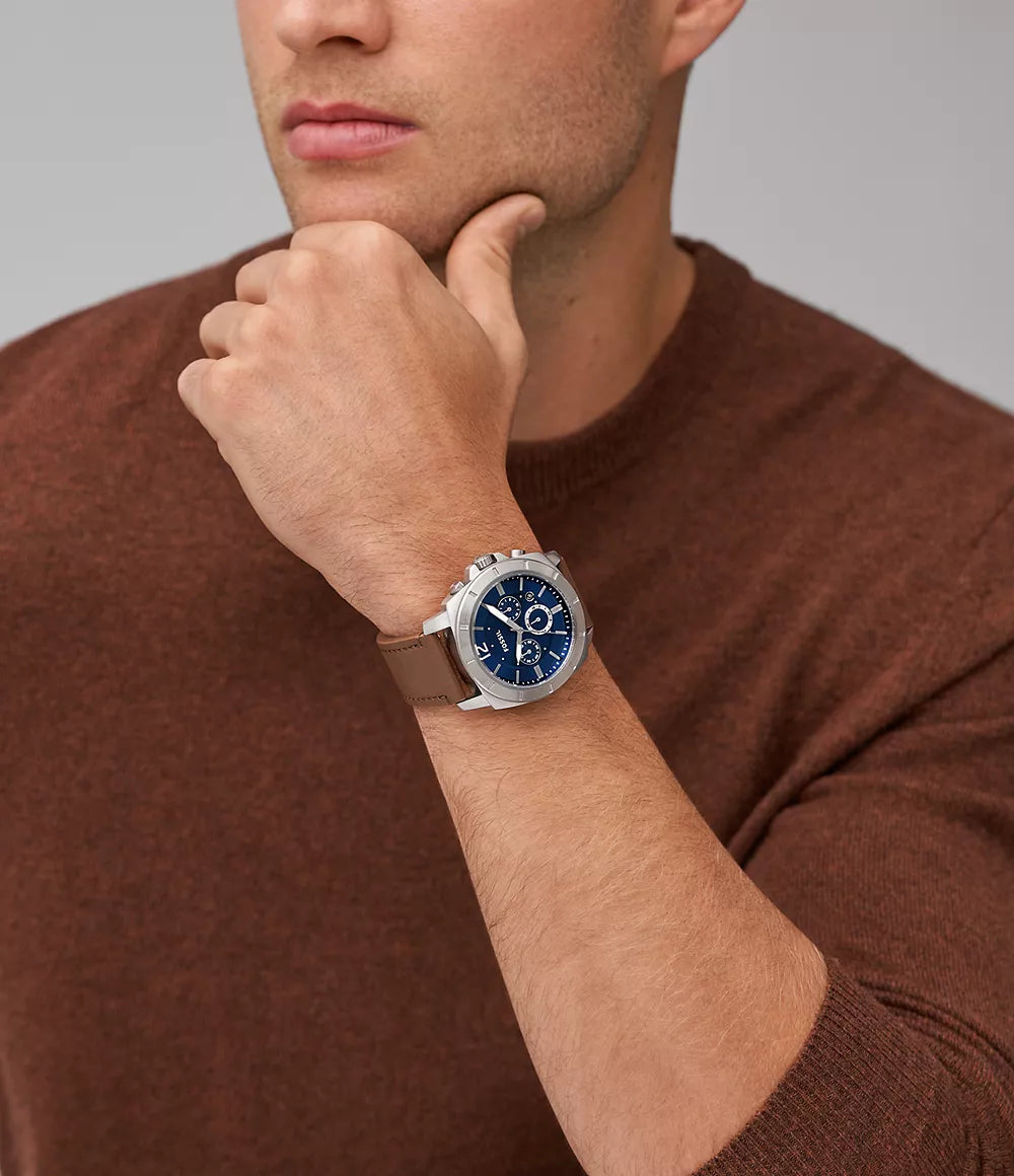 FOSSIL Privateer Chronograph Brown Leather Watch