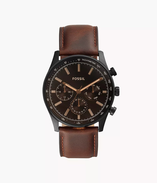 FOSSIL Sullivan Multifunction Brown Leather Watch