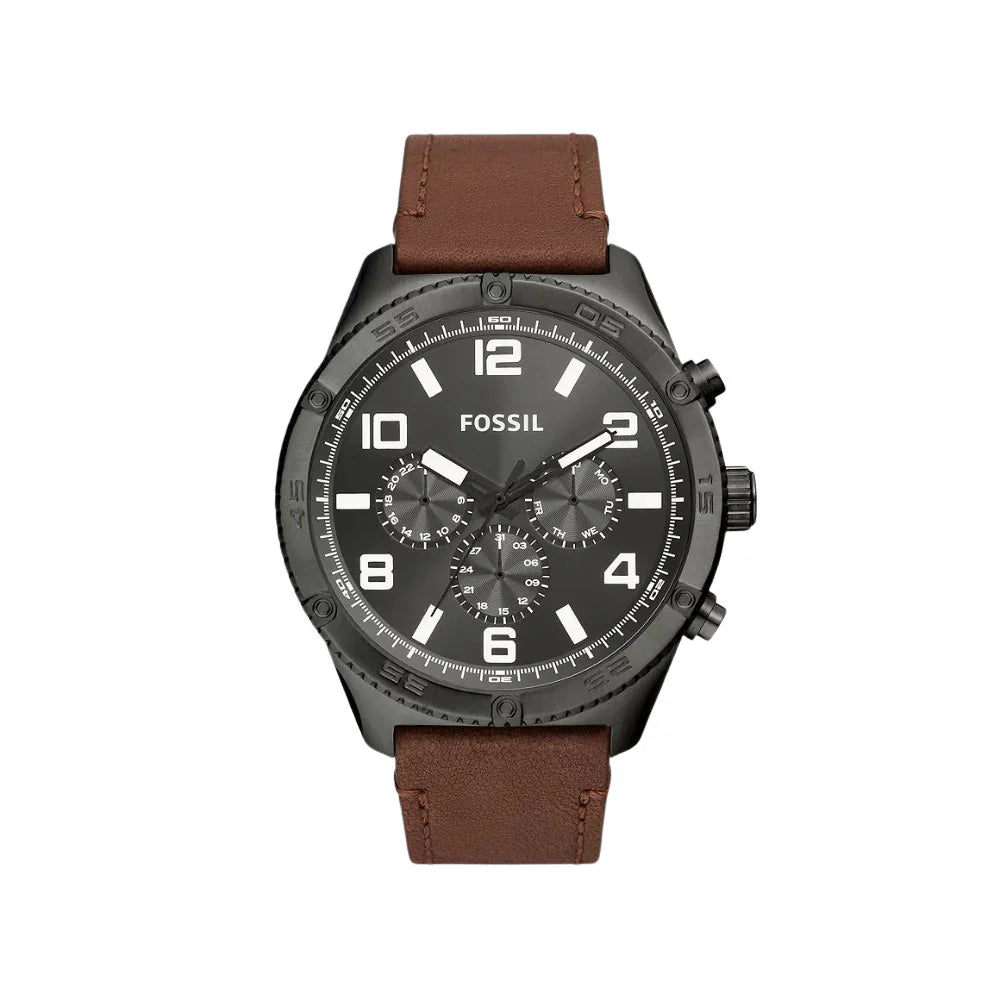 FOSSIL Brox Multifunction Brown Leather Watch