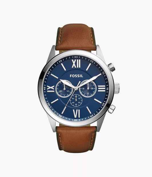 FOSSIL Flynn Chronograph Brown Leather Watch