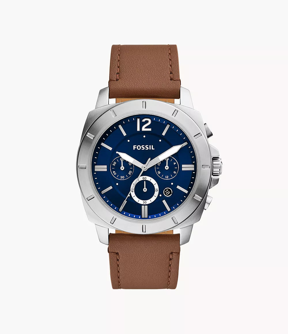 FOSSIL Privateer Chronograph Brown Leather Watch