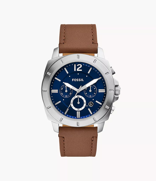 FOSSIL Privateer Chronograph Brown Leather Watch