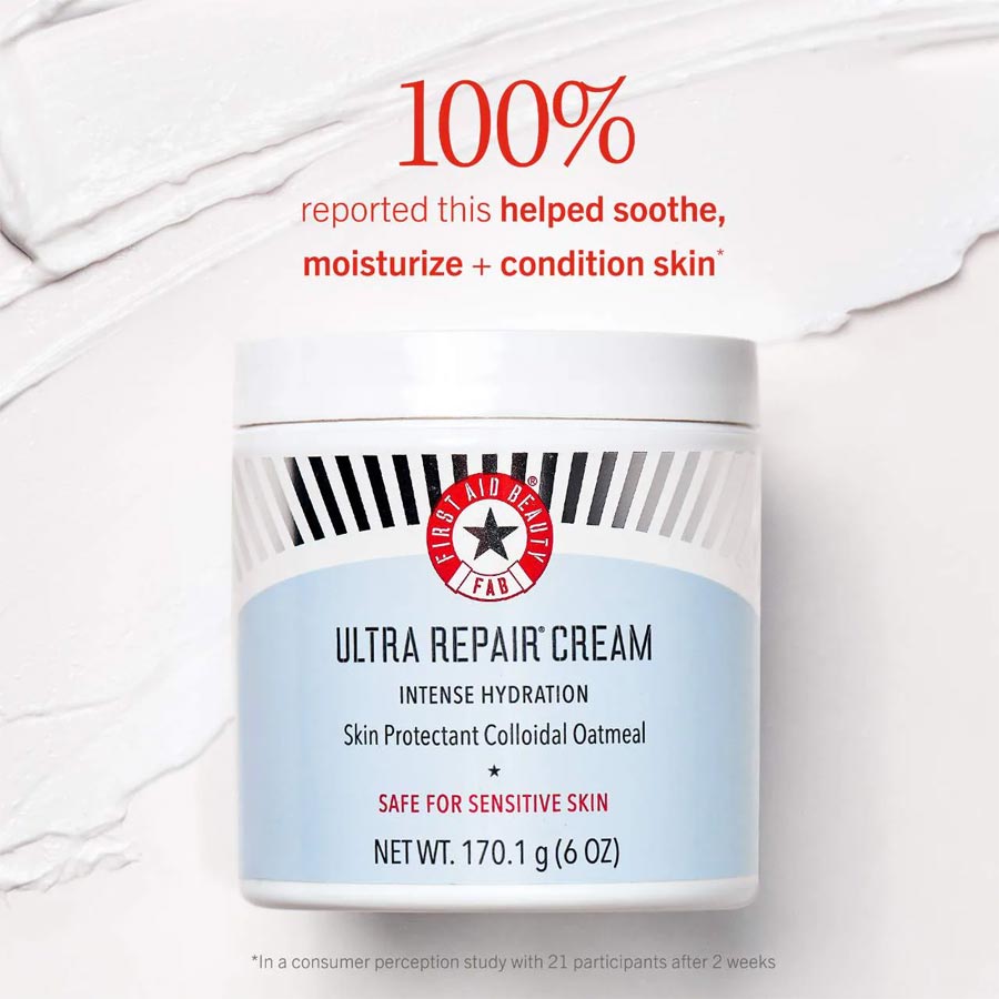 First Aid Beauty Ultra Repair Cream Intense Hydration Face and Body Moisturizer for Skin Repair 170g