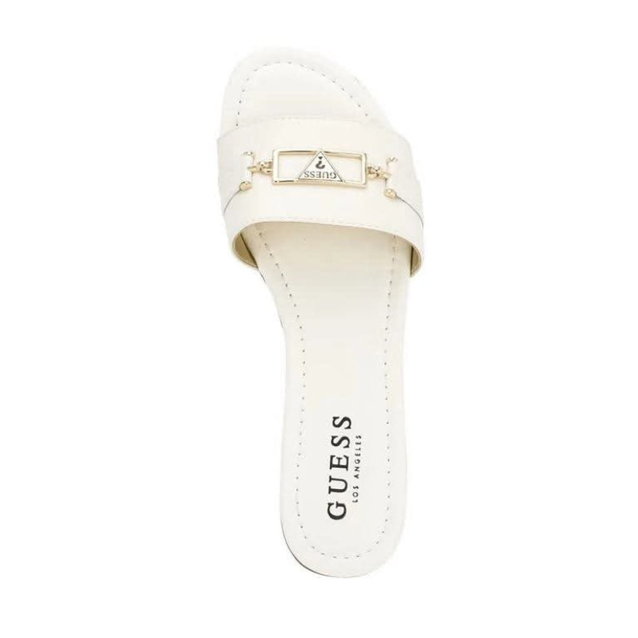 Guess Lures Logo Slides White 