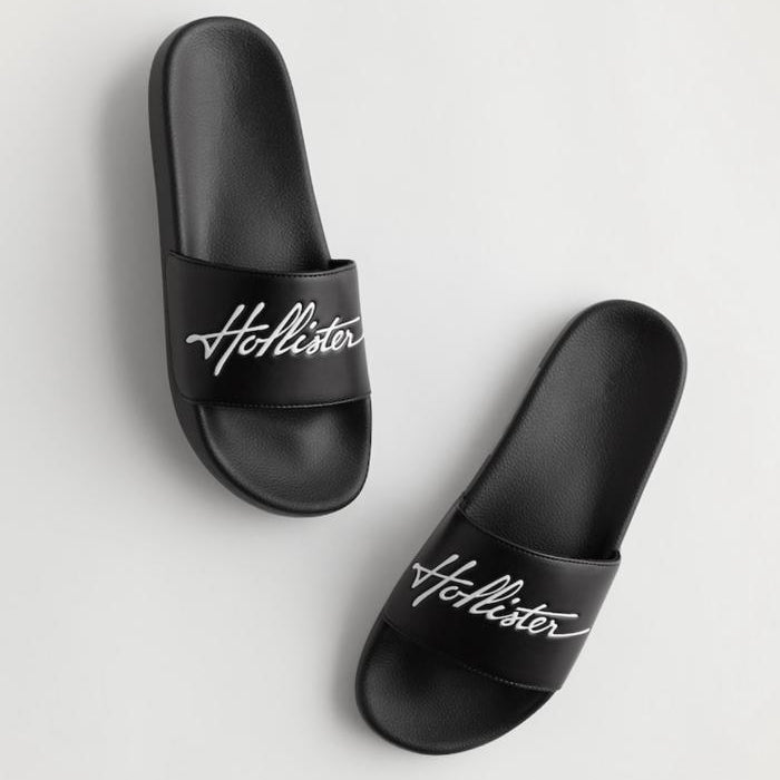 Hollister Signature Logo Slides Black