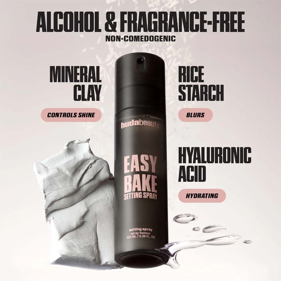 Huda Beauty Easy Bake Blurring Setting Spray with 16-Hour Wear 
