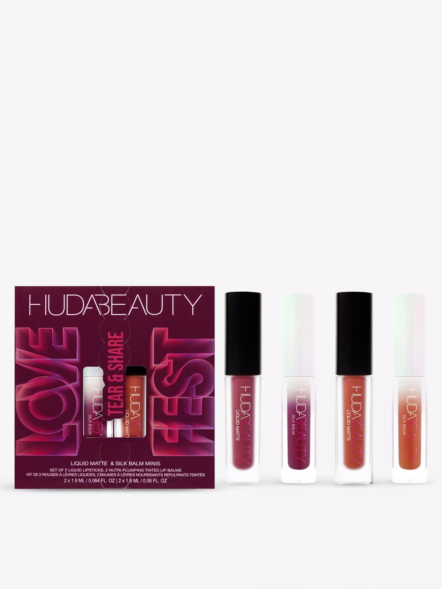 Huda Beauty Lovefest Tear & Share Lip Quad