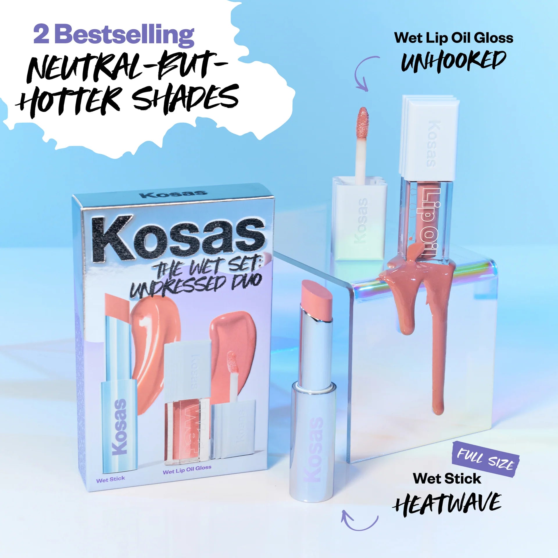 Kosas the Wet Set Undressed Lip Duo