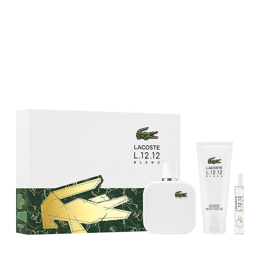 Lacoste L.12.12 Blanc Men 3 Piece Eau de Toilette Gift Set