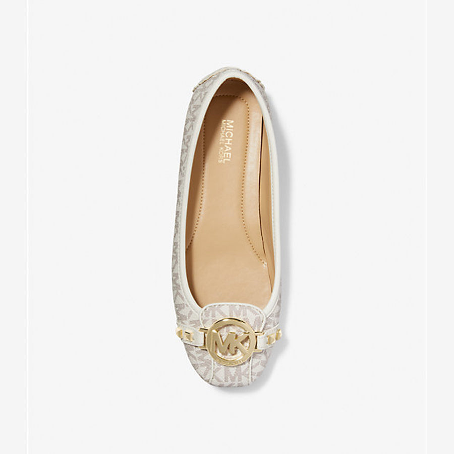 Michael Kors Fulton Studded Logo Moccasin Vanilla