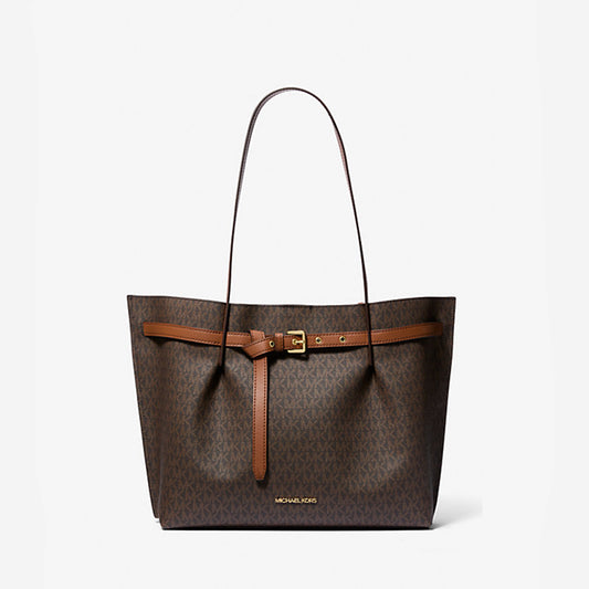 Michael Kors Emilia Large Logo Tote Bag Brown