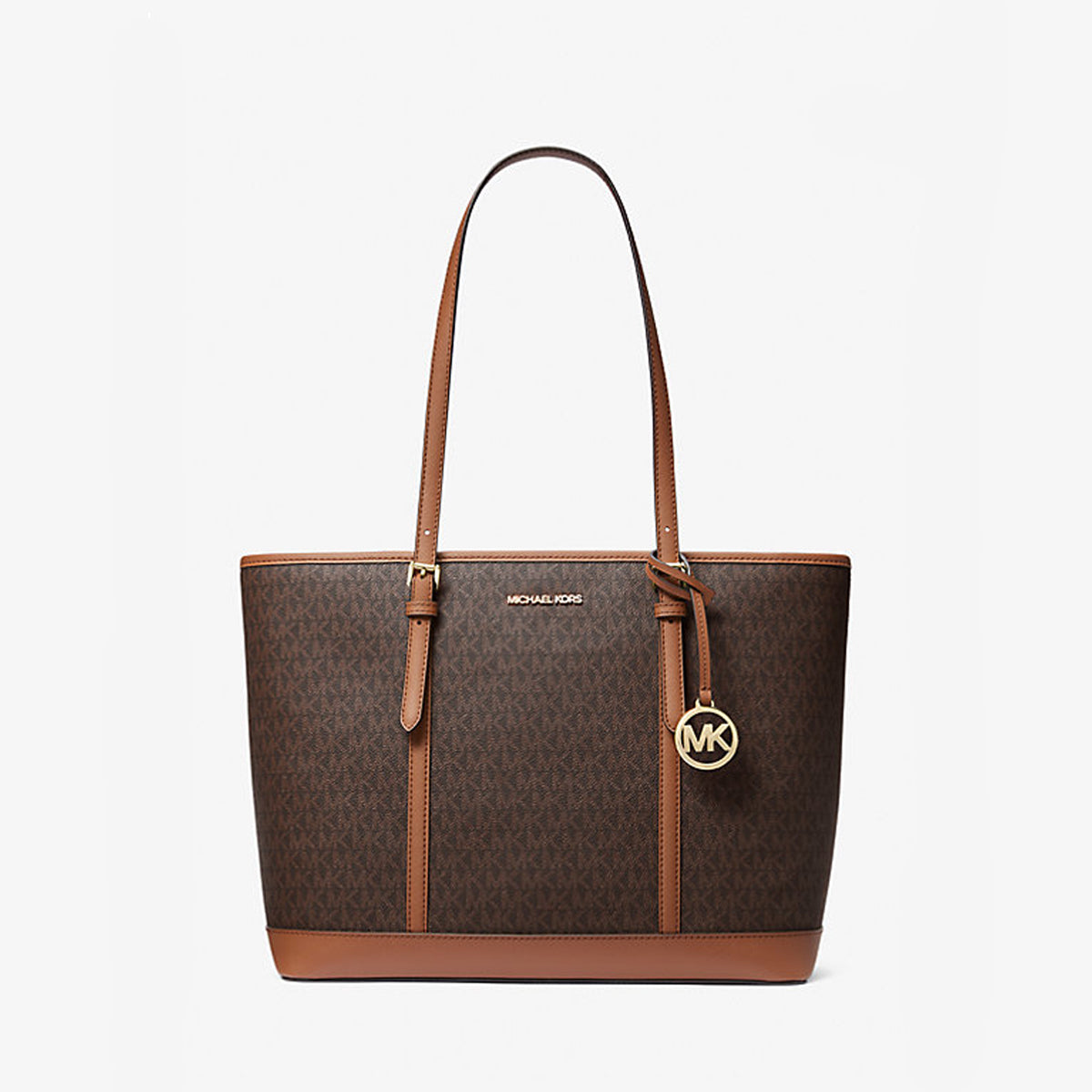 Michael Kors Jet Set Travel Large Logo Tote Bag Brown