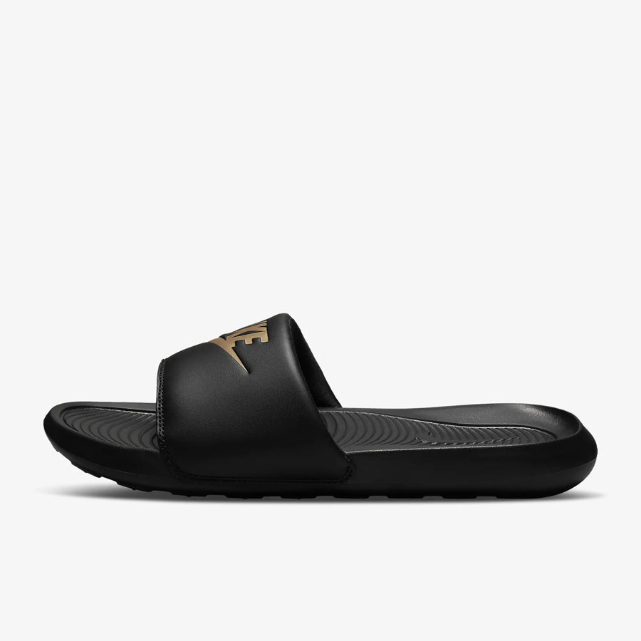Nike Victori One Slides Black Metallic Gold