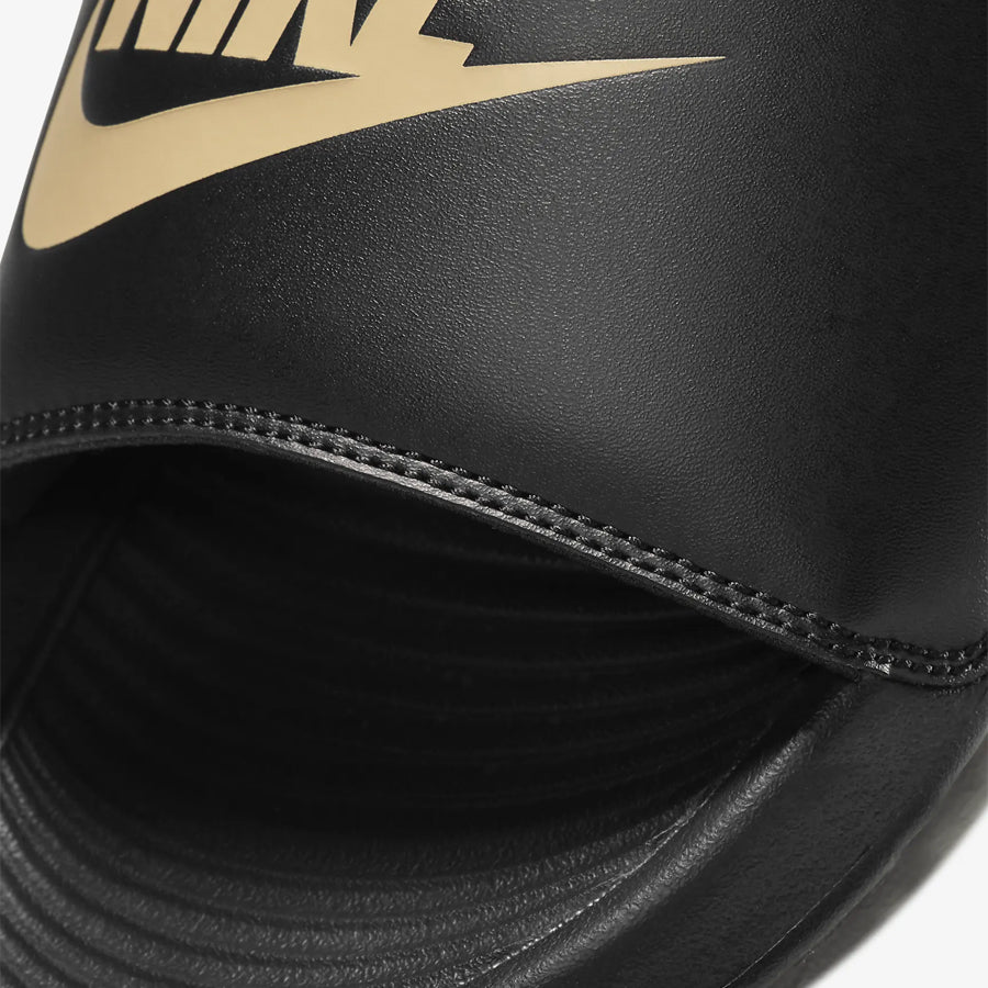 Nike Victori One Slides Black Metallic Gold