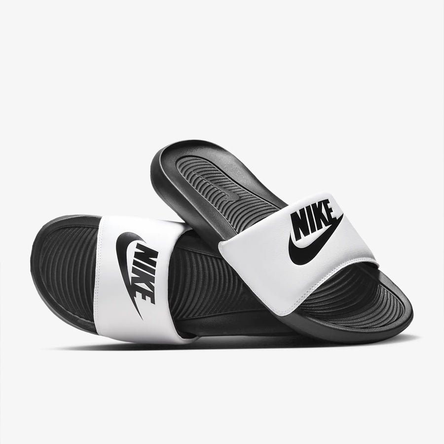 Nike Victori One Slides Black White