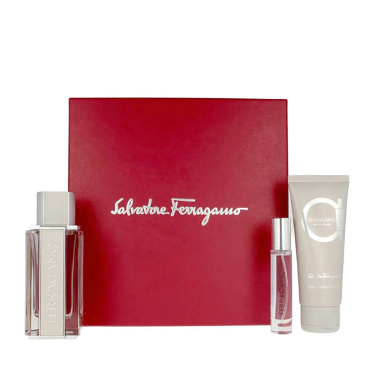Ferragamo Bright Leather Gift Set For Men