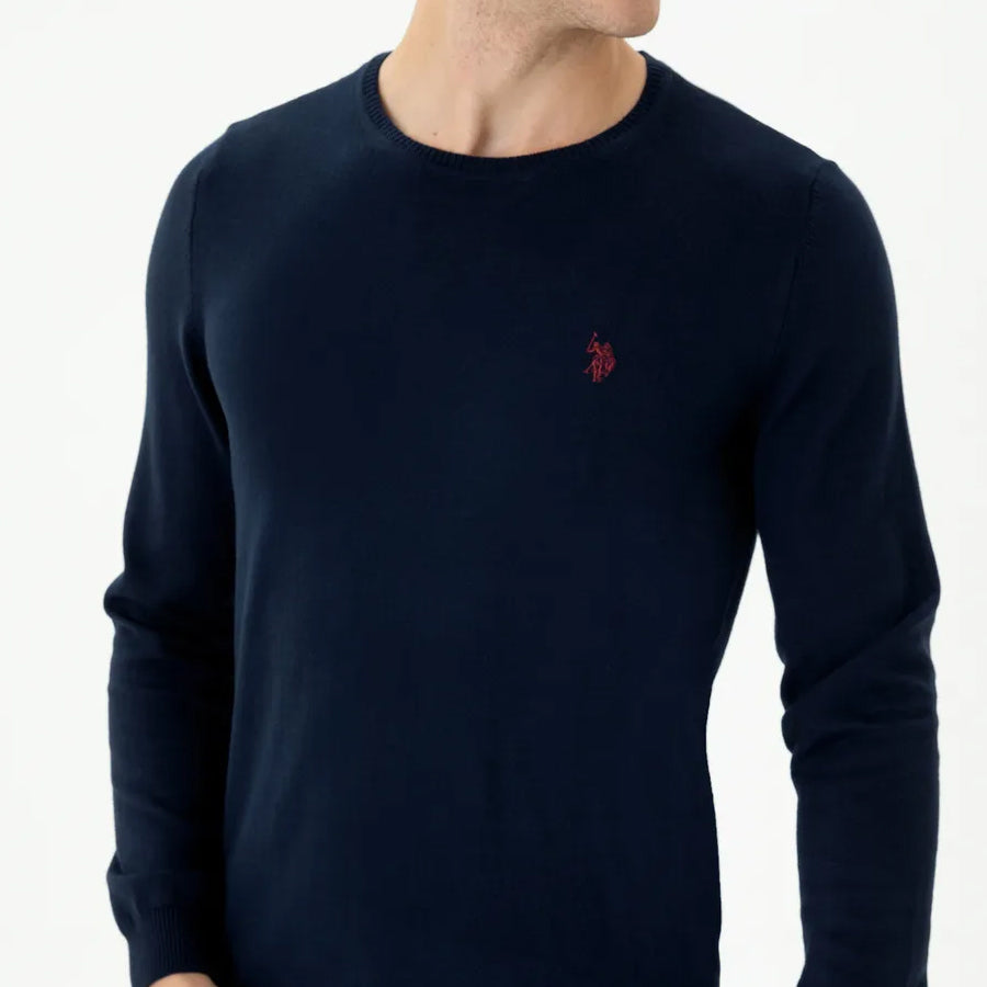 US Polo Assn Men's Plain Crew-Neck Sweater