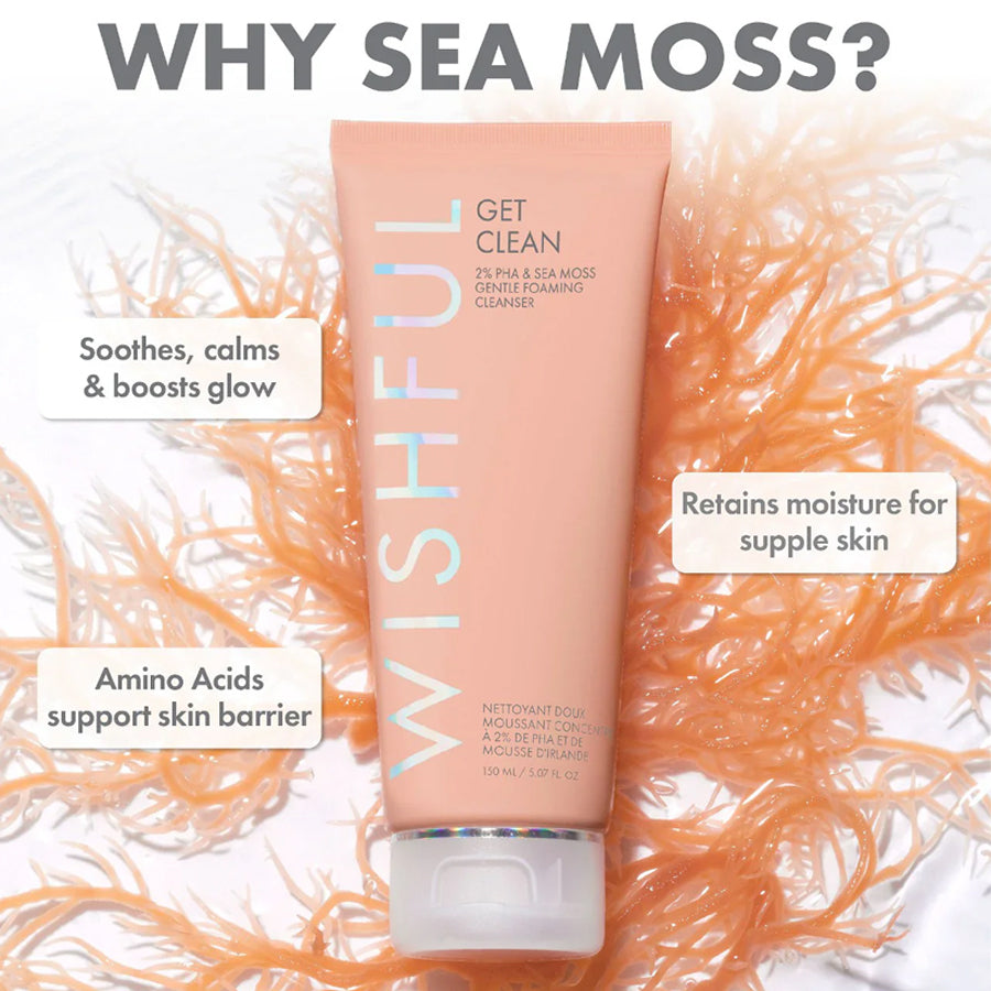 Wishful Get Clean 2% PHA & Sea Moss Gentle Foaming Cleanser 50ml 